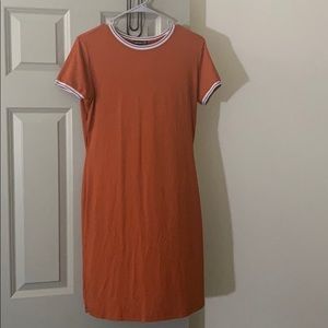 Orange and white dress